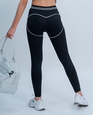  AZURA - Quần leggings thể thao nữ cạp cao phối viền 