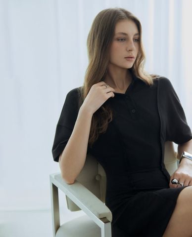  DEZUS - Đầm polo mini tay ngắn phom ôm Nyxin 