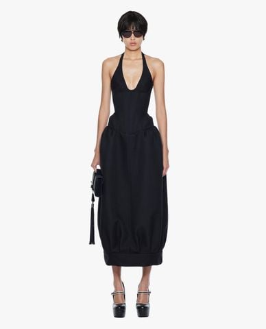  FANCì CLUB - Đầm midi cổ yếm dáng corset Epidermis 