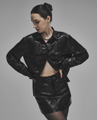  DEZUS - Áo sơ mi nữ cổ bẻ tay dài Reiny 