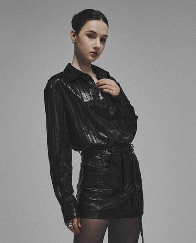  DEZUS - Áo sơ mi nữ cổ bẻ tay dài Reiny 