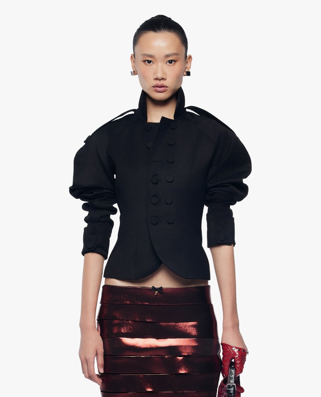 FANCì CLUB - Áo khoác hai hàng nút nữ vai phồng Victoria