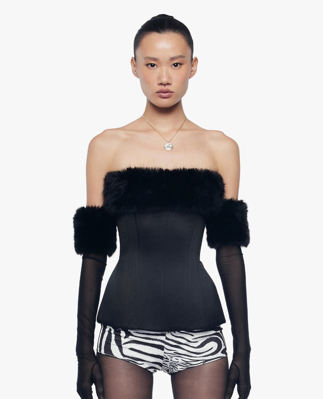 FANCì CLUB - Áo corset nữ phối lông Marilyn