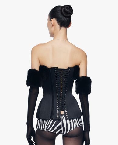  FANCì CLUB - Áo corset nữ phối lông Marilyn 