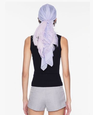  FANCì CLUB - Áo ba lỗ nữ dệt kim cổ vuông phom ôm 