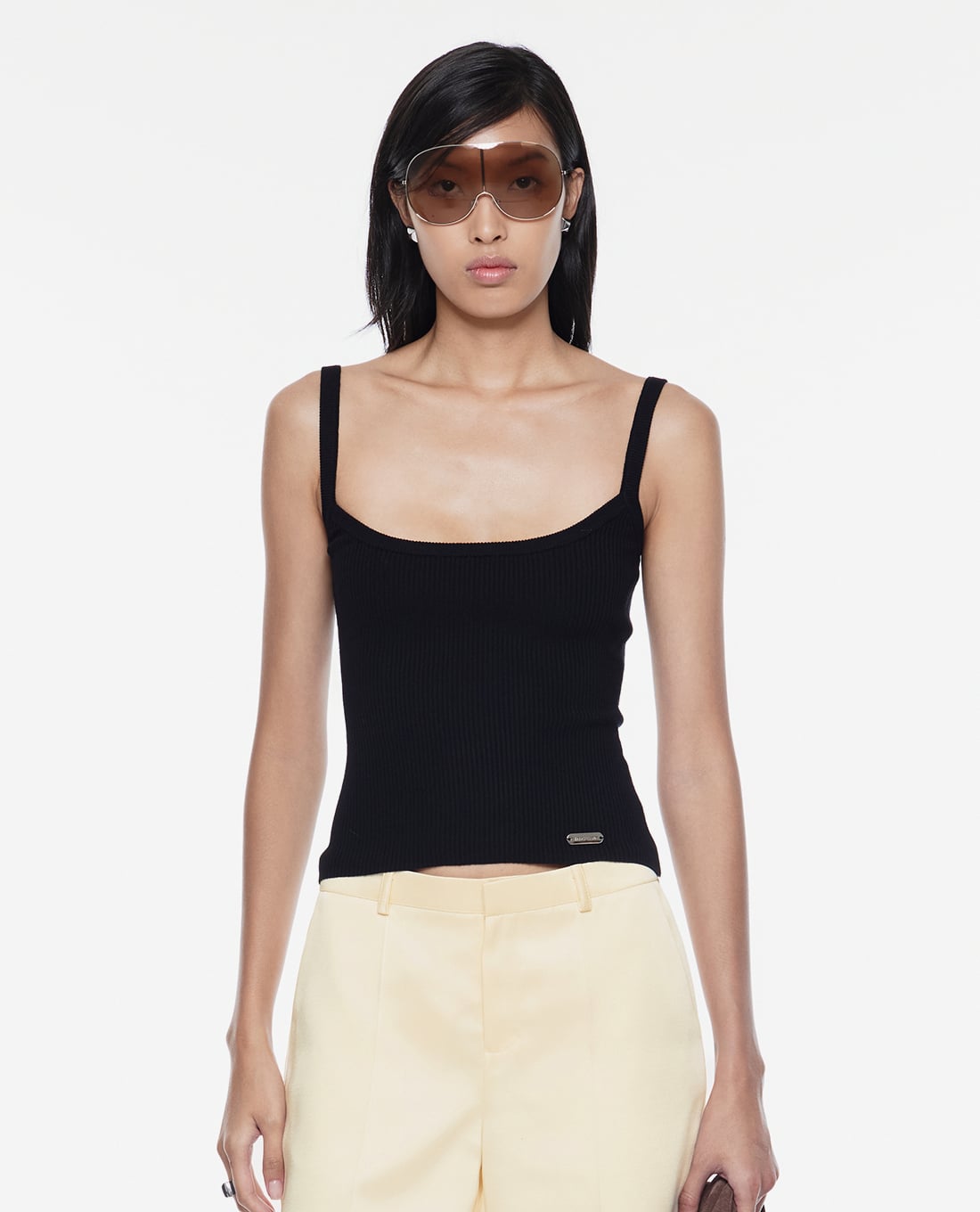 FANCì CLUB - Áo hai dây nữ dệt kim cổ vuông phom ôm