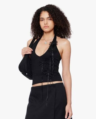  FANCì CLUB - Áo kiểu nữ cổ yếm thêu hoa Alek 