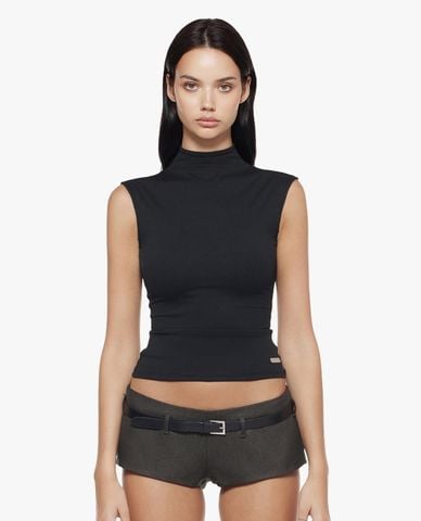  FANCì CLUB - Áo sát nách nữ cổ cao phom ôm Token 