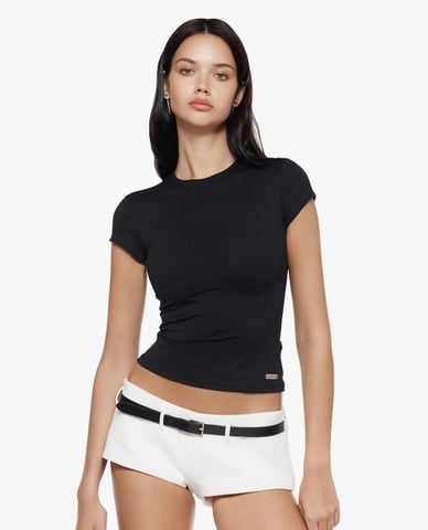  FANCì CLUB - Áo thun nữ cổ tròn tay ngắn Core 