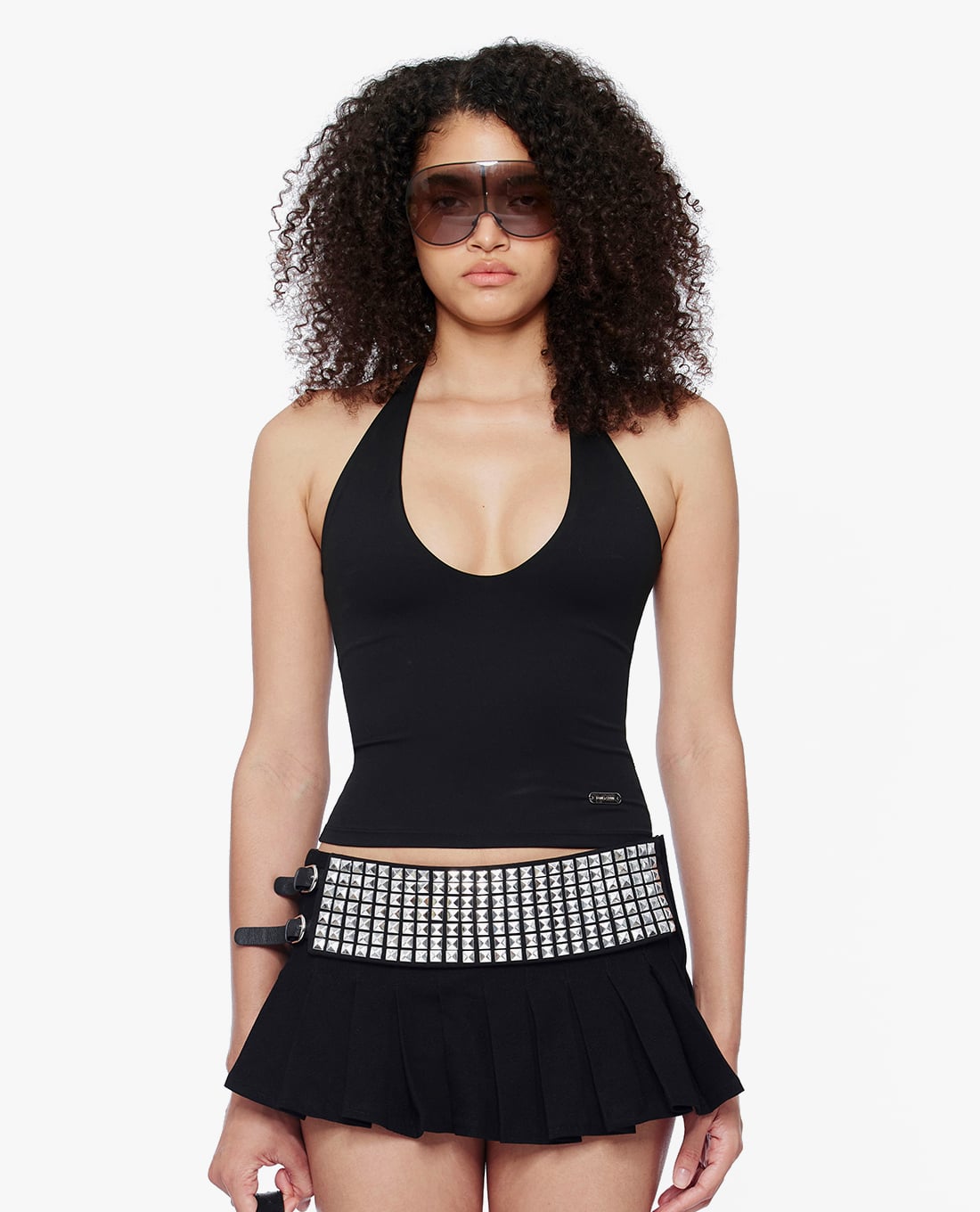 FANCì CLUB - Áo kiểu nữ cổ yếm phom ôm Binding