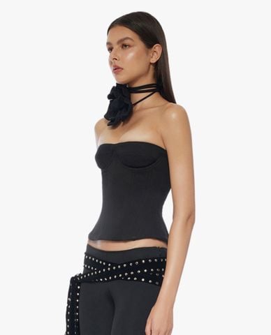  FANCì CLUB - Áo corset nữ phối vòng cổ hoa hồng Paradise 