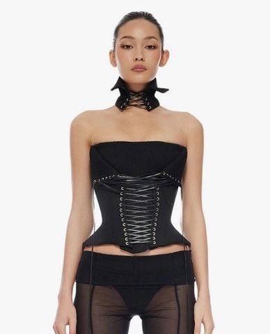  FANCì CLUB - Áo corset nữ phối lớp xếp tầng Savannah 