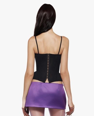  FANCì CLUB - Áo corset nữ hai dây phối hoa tua rua Petunia 