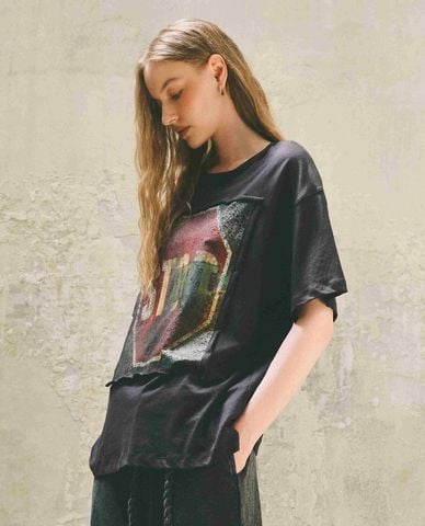  DEZUS - Áo thun nữ cổ tròn tay ngắn Anissam 