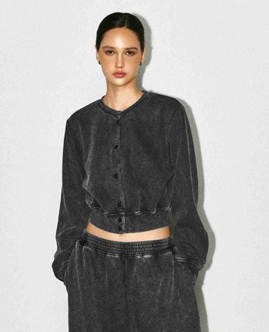  DEZUS - Áo khoác cardigan nữ cổ tròn tay dài Gianna 