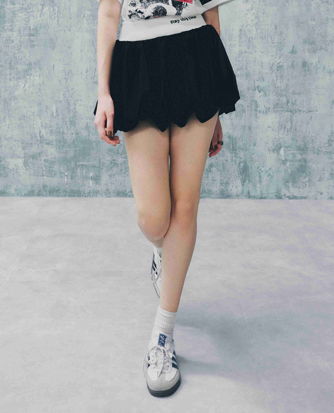 DEZUS - Chân váy mini dáng xòe trái bí Faerie