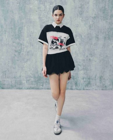  DEZUS - Chân váy mini dáng xòe trái bí Faerie 