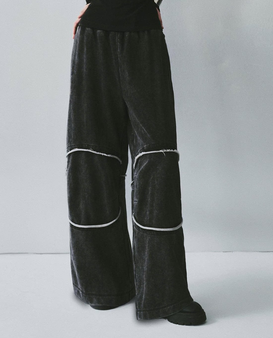 DEZUS - Quần nữ ống rộng phối viền Hita