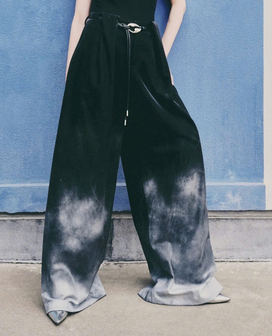 DEZUS - Quần nữ ống rộng lưng thun Laley