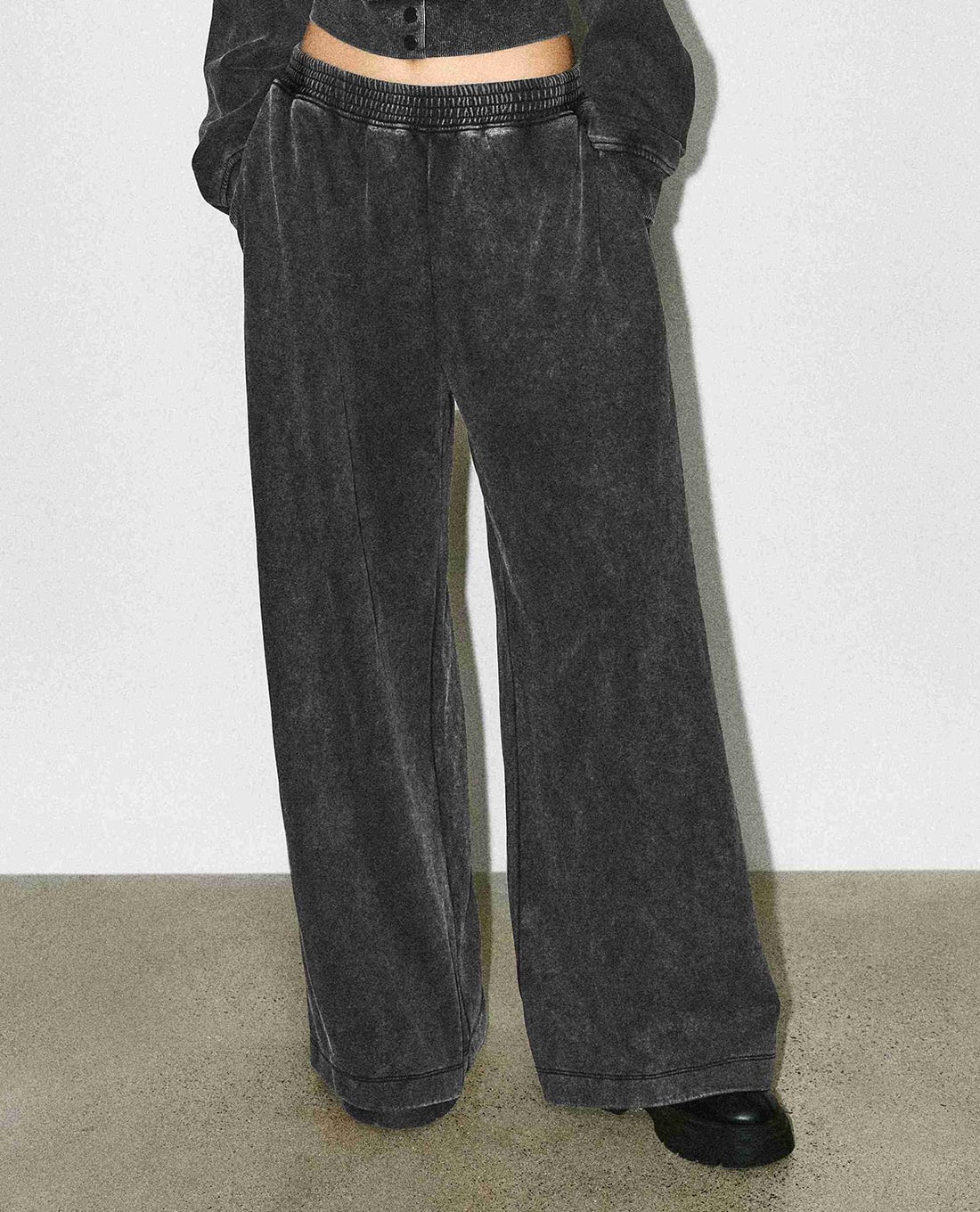 DEZUS - Quần nữ ống rộng lưng thun Gianna