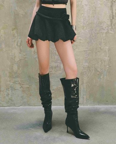  DEZUS - Chân váy chữ A mini dáng phồng Gabil 