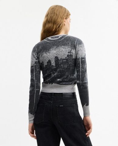  COACH - Áo dệt kim nữ cổ tròn tay dài Postcard 