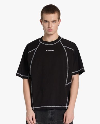  BAD HABITS - Áo thun unisex cổ tròn tay ngắn Stitch 