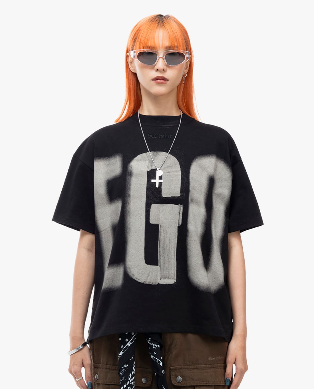 BAD HABITS - Áo thun unisex cổ tròn tay ngắn Ego