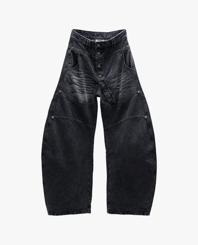  BAD HABITS - Quần jeans unisex ống rộng Lockdown 