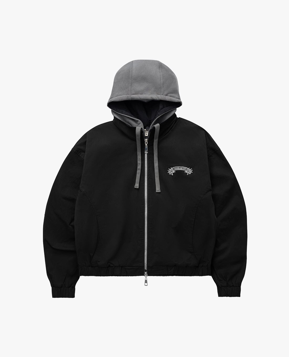 BAD HABITS - Áo khoác phối mũ unisex Ash