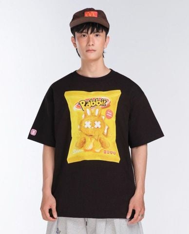  BAD RABBIT CLUB - Áo thun unisex cổ tròn tay ngắn Snack Rabbit 