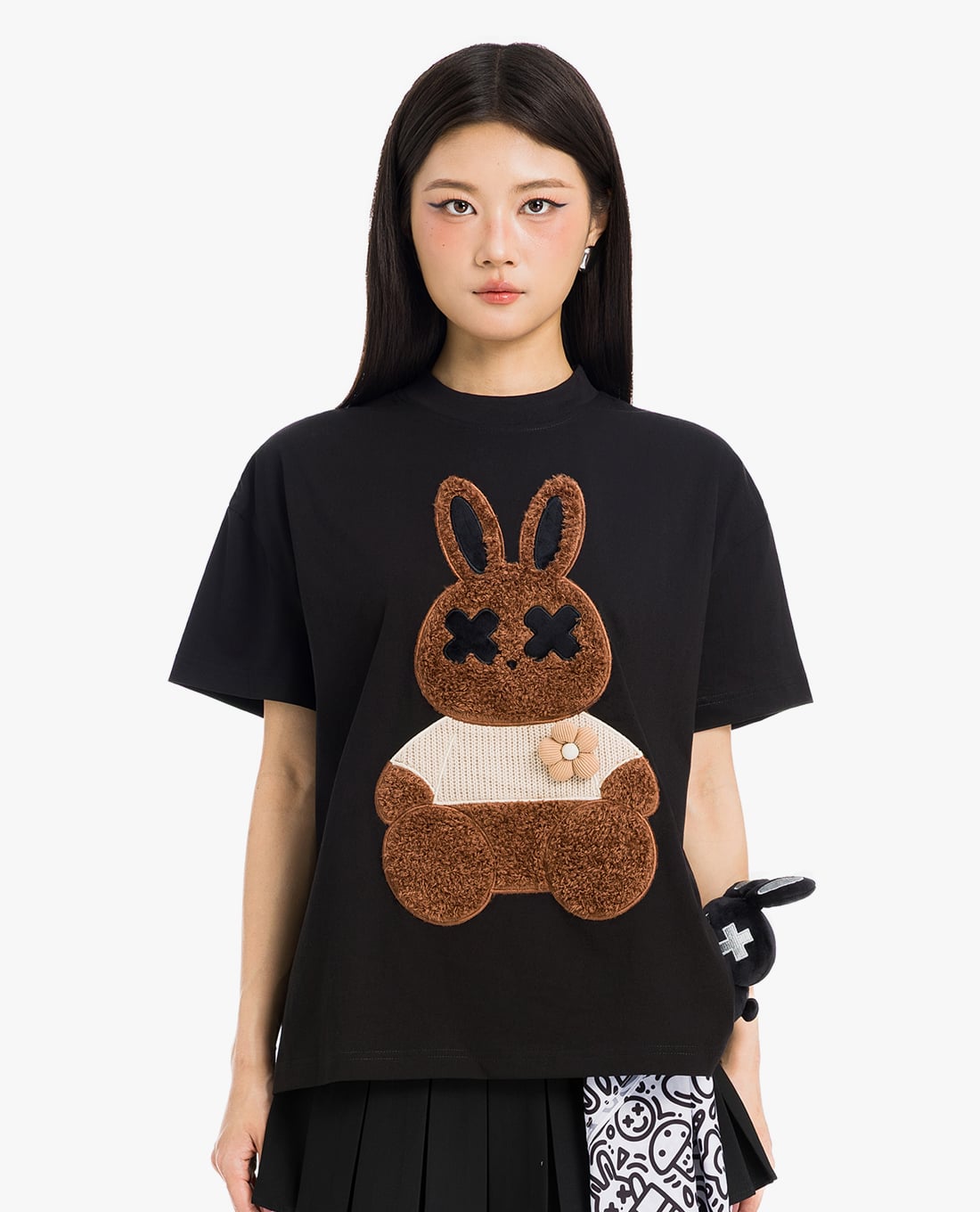 BAD RABBIT CLUB - Áo thun unisex cổ tròn tay ngắn Puddle Rabbit