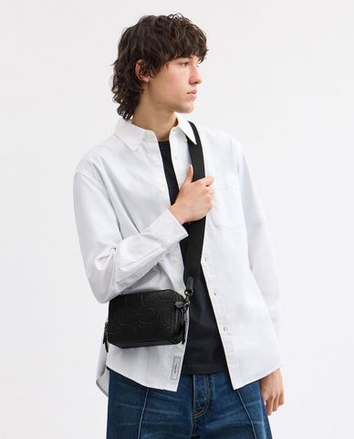  COACH - Túi đeo chéo nam phom chữ nhật Charter 