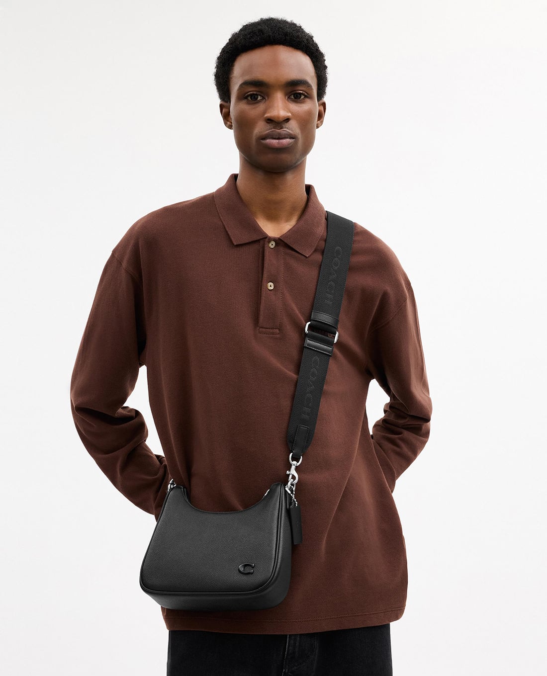 COACH - Túi đeo chéo nam hình thang Nolan Hobo