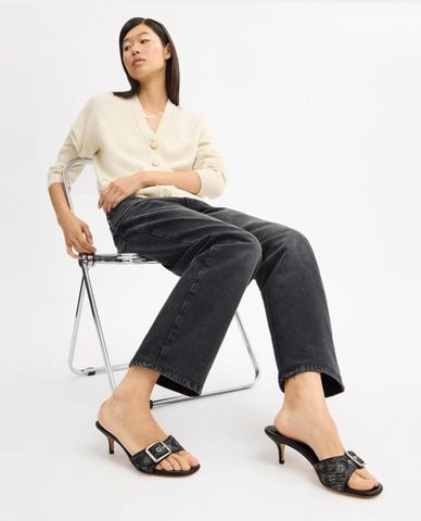  COACH - Giày mules cao gót nữ Margot In Signature Jacquard 