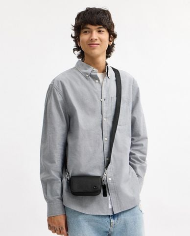  COACH - Túi đeo chéo nam phom chữ nhật Flap 