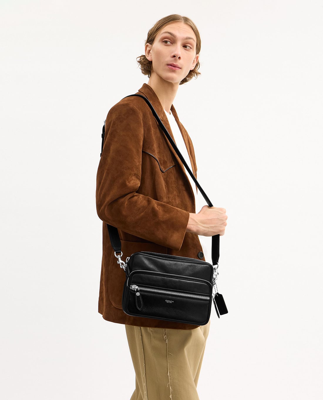 COACH - Túi đeo chéo nam phom chữ nhật Dakota