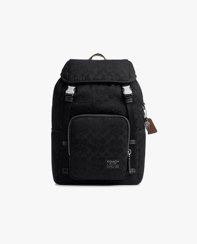  COACH - Balo nam nắp gập Logan In Signature Nylon 