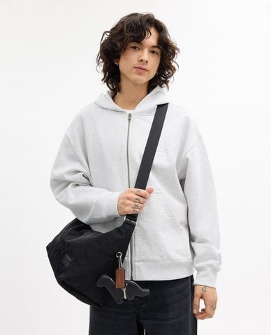  COACH - Túi đeo chéo nam Leo In Signature Nylon With Charms 