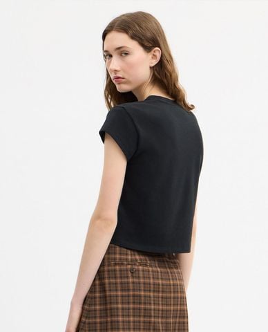  COACH - Áo croptop nữ cổ tròn tay ngắn 