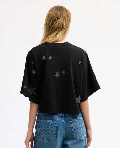  COACH - Áo croptop nữ cổ tròn tay ngắn Star 