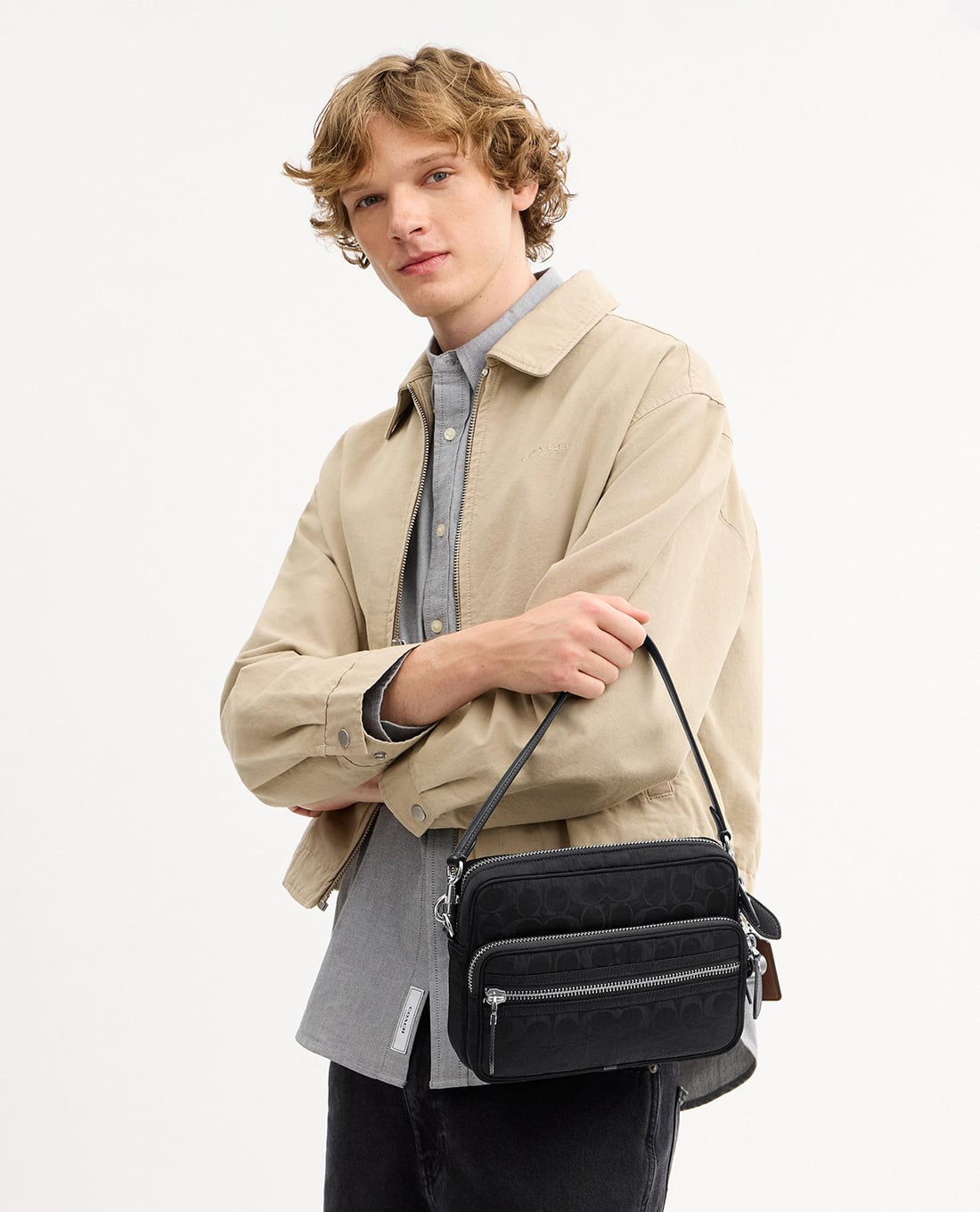 COACH - Túi đeo chéo nam Dakota In Signature Nylon