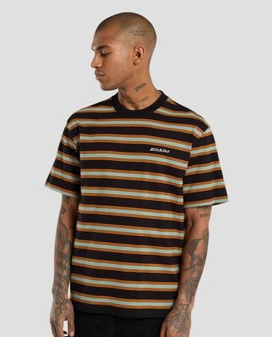  DICKIES - Áo thun nam cổ tròn tay ngắn kẻ sọc Stevensville 