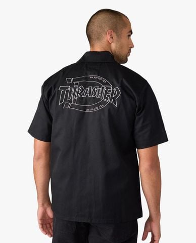  DICKIES - Áo sơ mi nam cổ bẻ tay ngắn Dickies x Thrasher 