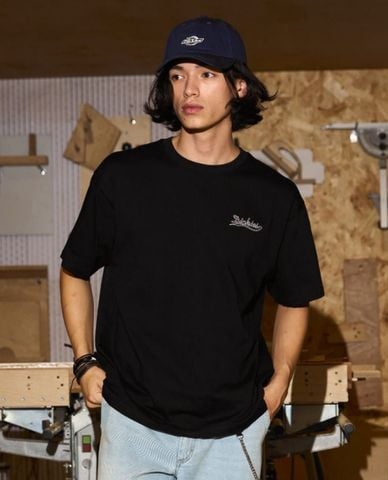  DICKIES - Áo thun nam cổ tròn tay ngắn phối logo 