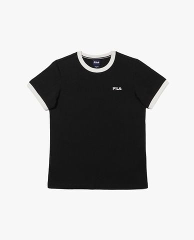  FILA - Áo thun nữ cổ tròn tay ngắn Ringer 