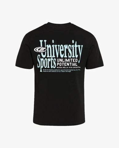  FILA - Áo thun nam cổ tròn tay ngắn in chữ 