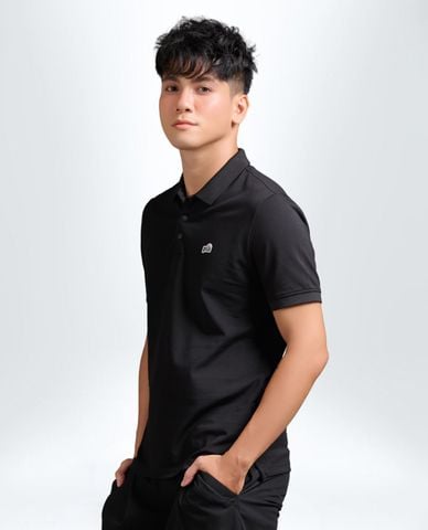  PILI - Áo polo nam tay ngắn phối logo kẻ sọc 