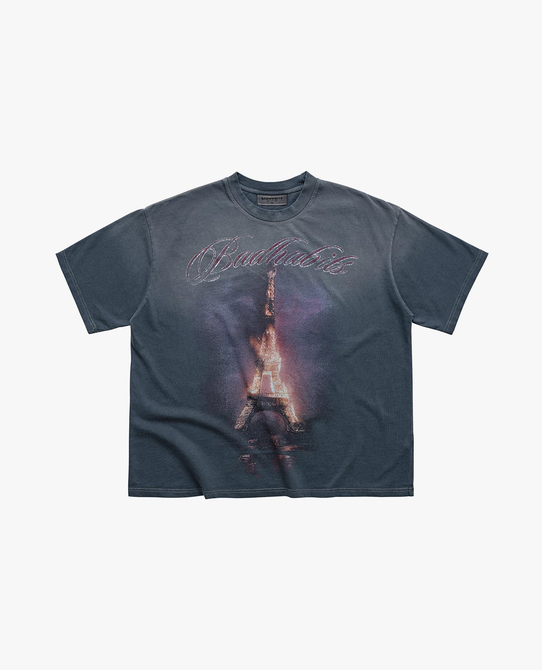BAD HABITS - Áo thun unisex cổ tròn tay ngắn The Tower