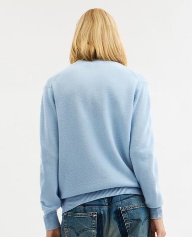  COACH - Áo sweater nữ cổ tròn tay dài Floppy Intarsia 